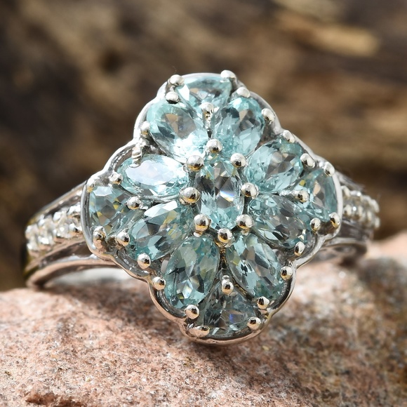 Jewelry - Madagascar Paraiba Apatite, Cambodian Zircon Plat